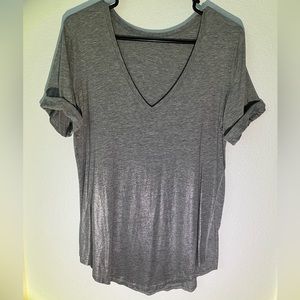 Gray lululemon shirt with "sparkly" bottom
